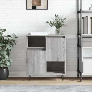 vidaXL Buffet Sonoma gris 60x35x70 cm Bois d'ingénierie pas cher