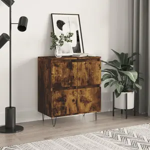 vidaXL Buffet Chêne fumé 60x35x70 cm Bois d'ingénierie pas cher
