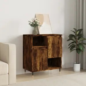 vidaXL Buffet Chêne fumé 60x35x70 cm Bois d'ingénierie pas cher