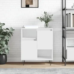 vidaXL Buffet Blanc 60x35x70 cm Bois d'ingénierie pas cher