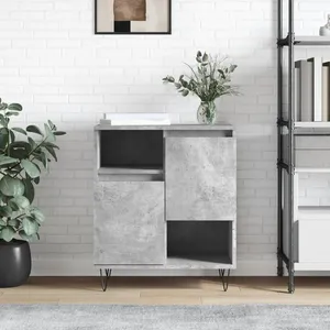 vidaXL Buffet Gris béton 60x35x70 cm Bois d'ingénierie pas cher