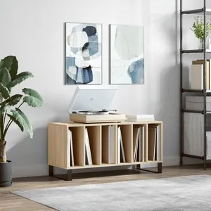vidaXL Armoire à disques chêne sonoma 100x38x48 cm bois d'ingénierie