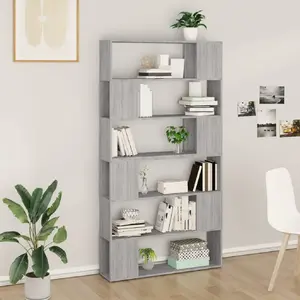 Comparateur de prix : vidaXL Bibliothèque/Séparateur de pièce sonoma gris 100x24x188 cm