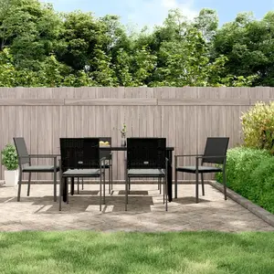 vidaXL Ensemble à manger de jardin 7 pcs coussins résine tressée acier pas cher