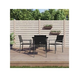 vidaXL Ensemble à manger de jardin 5 pcs résine tressée acier pas cher