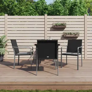 vidaXL Ensemble à manger de jardin 5 pcs coussins résine tressée acier pas cher