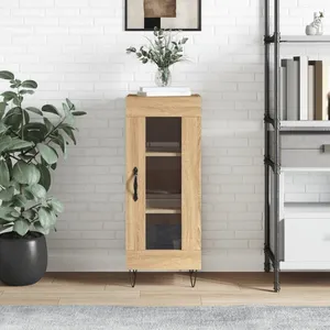 vidaXL Buffet Chêne sonoma 34,5x34x90 cm Bois d'ingénierie pas cher