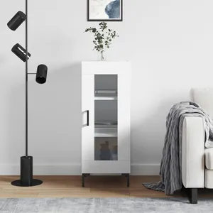 vidaXL Buffet blanc 34,5x34x90 cm bois d'ingénierie pas cher