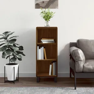 vidaXL Buffet chêne marron 34,5x32,5x90 cm bois d'ingénierie pas cher