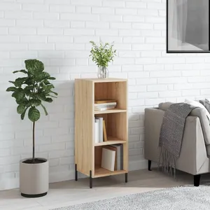 vidaXL Buffet chêne sonoma 34,5x32,5x90 cm bois d'ingénierie pas cher