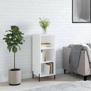 Comparateur de prix : vidaXL Buffet blanc 34,5x32,5x90 cm bois d'ingénierie