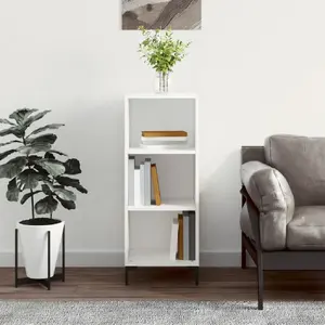vidaXL Buffet blanc 34,5x32,5x90 cm bois d'ingénierie pas cher