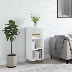 vidaXL Buffet blanc 34,5x32,5x90 cm bois d'ingénierie pas cher