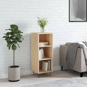 vidaXL Buffet chêne sonoma 34,5x32,5x90 cm bois d'ingénierie pas cher