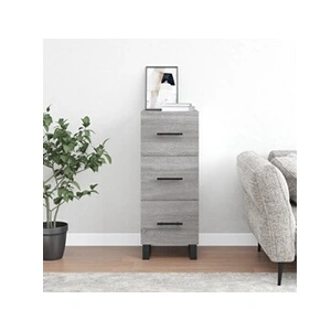 vidaXL Buffet Sonoma gris 34,5x34x90 cm Bois d'ingénierie pas cher