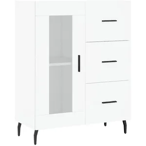 vidaXL Buffet blanc 69,5x34x90 cm bois d'ingénierie pas cher
