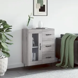 vidaXL Buffet sonoma gris 69,5x34x90 cm bois d'ingénierie pas cher