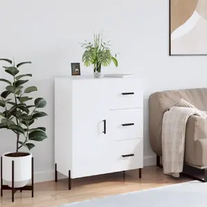 vidaXL Buffet blanc 69,5x34x90 cm bois d'ingénierie pas cher