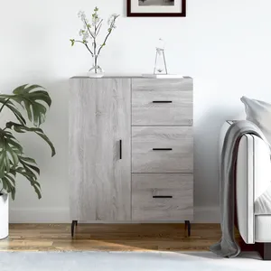 vidaXL Buffet sonoma gris 69,5x34x90 cm bois d'ingénierie pas cher
