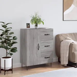 vidaXL Buffet sonoma gris 69,5x34x90 cm bois d'ingénierie pas cher