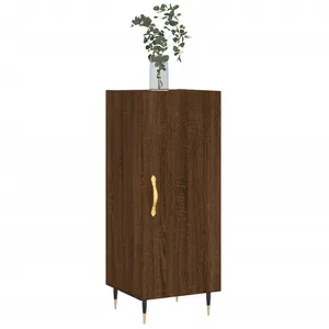 vidaXL Buffet Chêne marron 34,5x34x90 cm Bois d'ingénierie pas cher