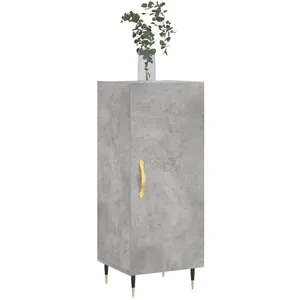 vidaXL Buffet Gris béton 34,5x34x90 cm Bois d'ingénierie pas cher