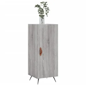 vidaXL Buffet Sonoma gris 34,5x34x90 cm Bois d'ingénierie pas cher