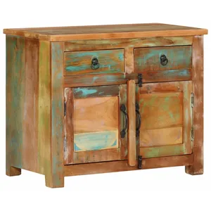vidaXL Buffet 68x35x55 cm bois massif de récupération pas cher