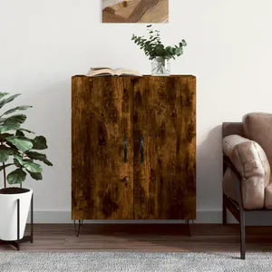 vidaXL Buffet chêne fumé 69,5x34x90 cm bois d'ingénierie pas cher