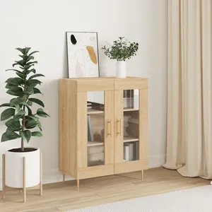 vidaXL Buffet chêne sonoma 69,5x34x90 cm bois d'ingénierie pas cher