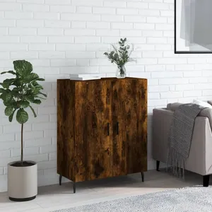 vidaXL Buffet chêne fumé 69,5x34x90 cm bois d'ingénierie pas cher