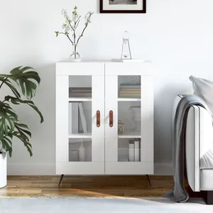 vidaXL Buffet blanc 69,5x34x90 cm bois d'ingénierie pas cher