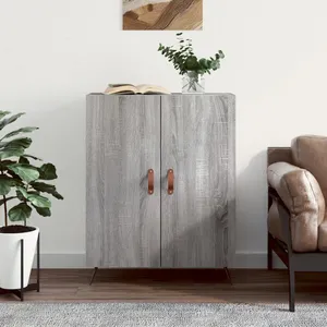 vidaXL Buffet sonoma gris 69,5x34x90 cm bois d'ingénierie pas cher