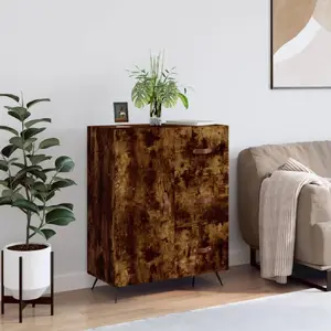 vidaXL Buffet chêne fumé 69,5x34x90 cm bois d'ingénierie pas cher