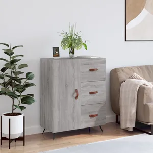 vidaXL Buffet sonoma gris 69,5x34x90 cm bois d'ingénierie pas cher