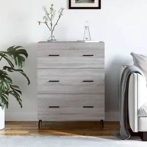 vidaXL Buffet sonoma gris 69,5x34x90 cm bois d'ingénierie pas cher
