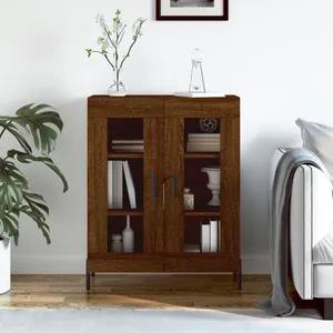 vidaXL Buffet chêne marron 69,5x34x90 cm bois d'ingénierie pas cher