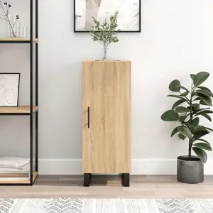vidaXL Buffet Chêne sonoma 34,5x34x90 cm Bois d'ingénierie pas cher