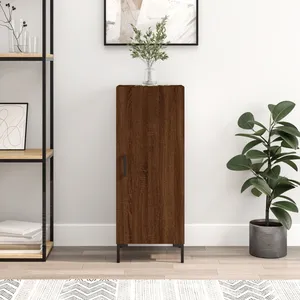 vidaXL Buffet Chêne marron 34,5x34x90 cm Bois d'ingénierie pas cher