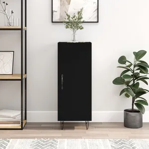 vidaXL Buffet Noir 34,5x34x90 cm Bois d'ingénierie pas cher