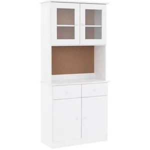 vidaXL Buffet ALTA blanc 77x35x165 cm bois massif de pin pas cher