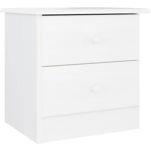 vidaXL Table de chevet ALTA blanc 41x35x41 cm bois de pin massif 353916 pas cher