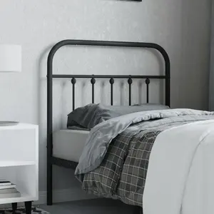 vidaXL Tête de lit métal noir 80 cm pas cher