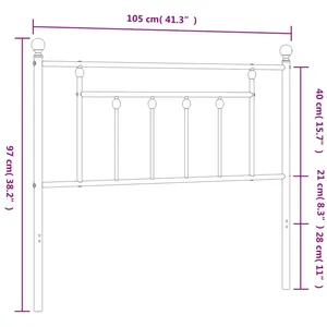 vidaXL Tête de lit métal blanc 100 cm pas cher