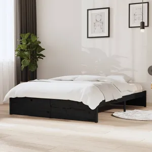 vidaXL Cadre de lit métal avec tête de lit/pied de lit blanc 135x190cm pas cher