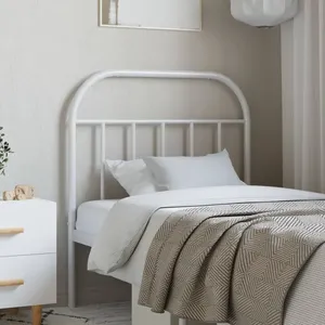 vidaXL Tête de lit métal blanc 80 cm pas cher