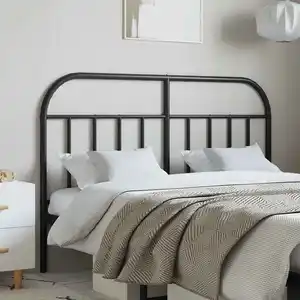 vidaXL Tête de lit métal noir 140 cm pas cher