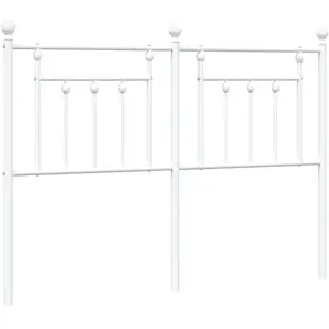 vidaXL Tête de lit métal blanc 150 cm pas cher