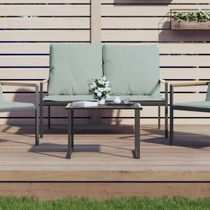 vidaXL Table de jardin anthracite 55x40x37 cm acier pas cher
