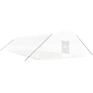 vidaXL Serre avec cadre en acier blanc 96 m² 16x6x2,85 m